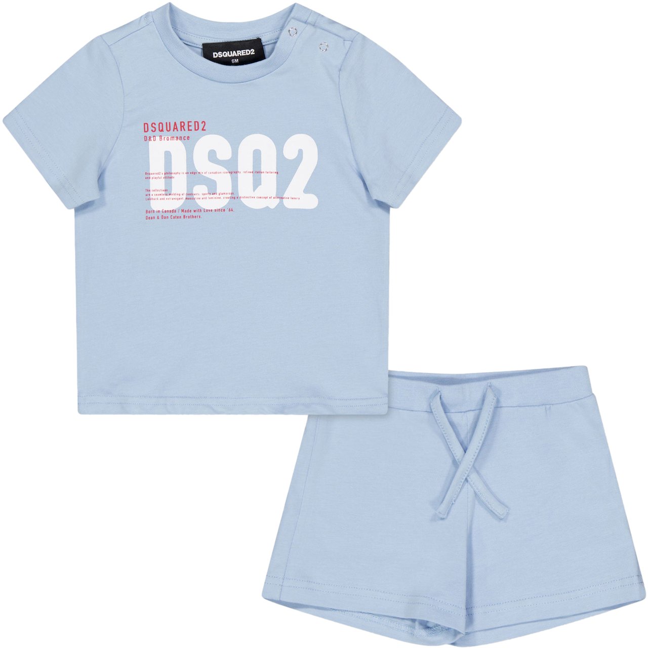 Dsquared2 Dsquared2 Baby Jongens Setje In Licht Blauw Blauw