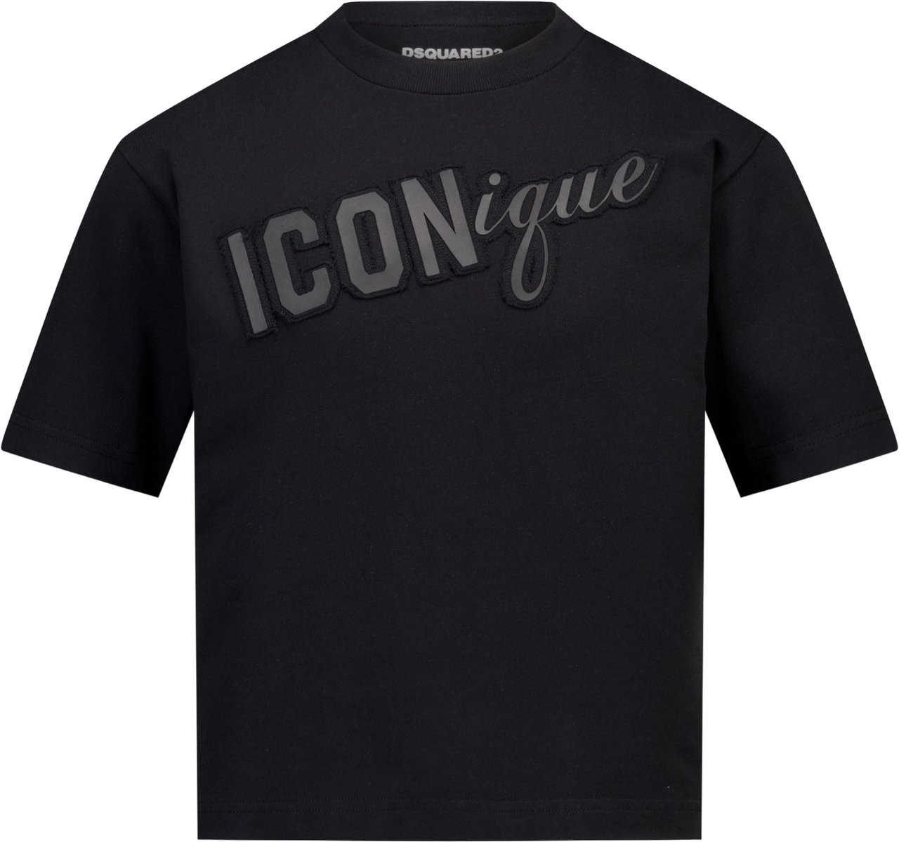 Dsquared2 Kinder Unisex T-Shirt In Zwart Zwart