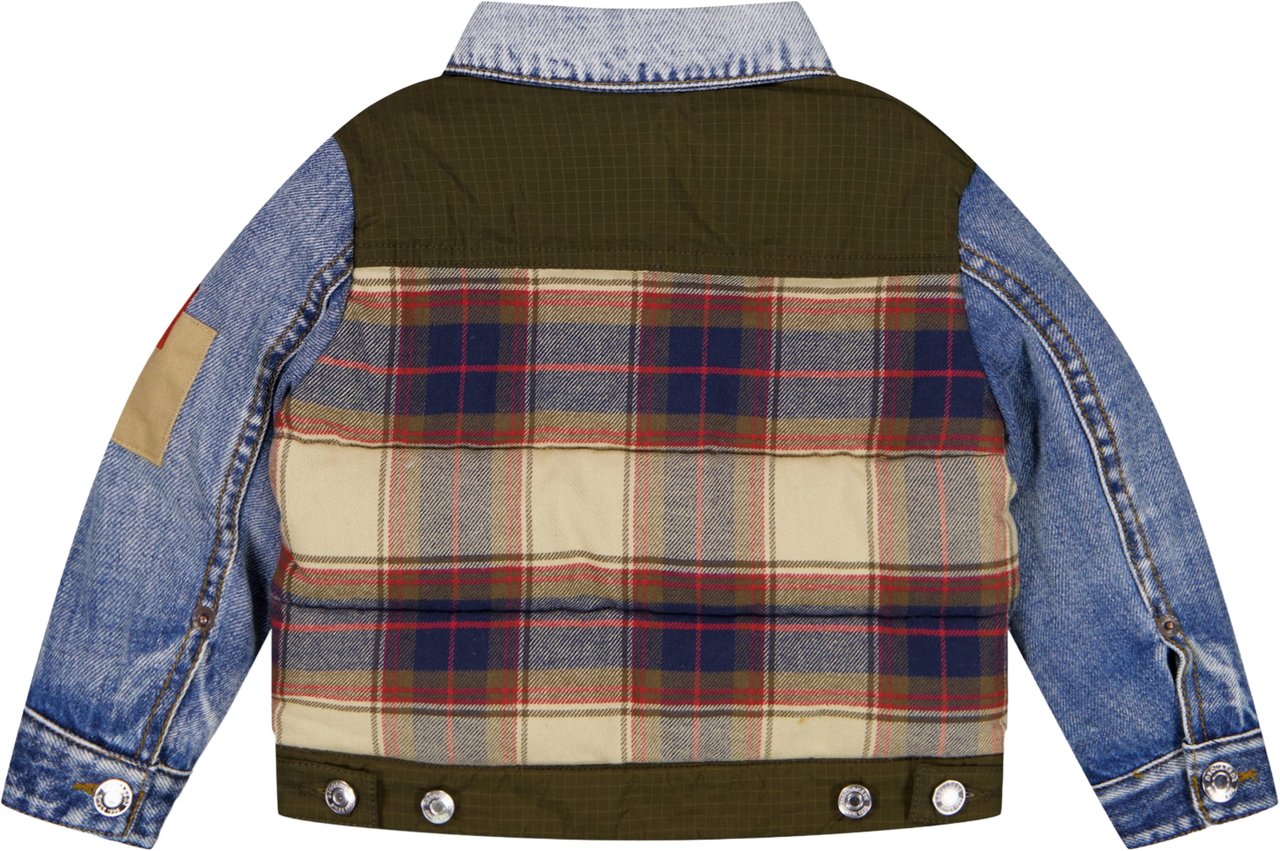 Dsquared2 Baby Jongens Winterjas In Jeans Blauw