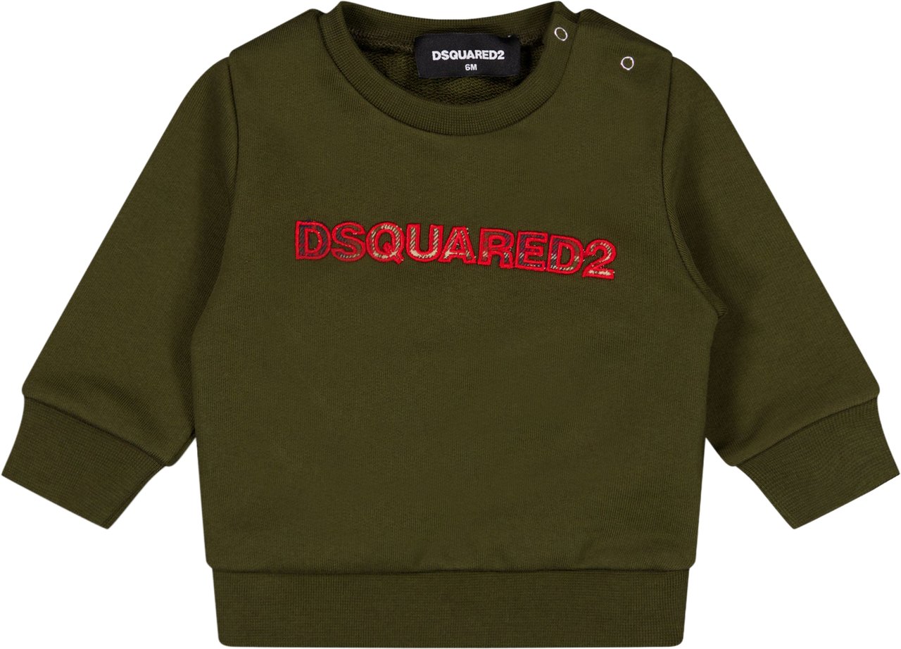Dsquared2 Baby Jongens Trui In Army Groen