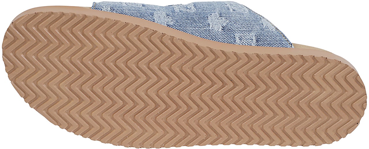 Dsquared2 Monogram Flat Sandals Blue Blauw