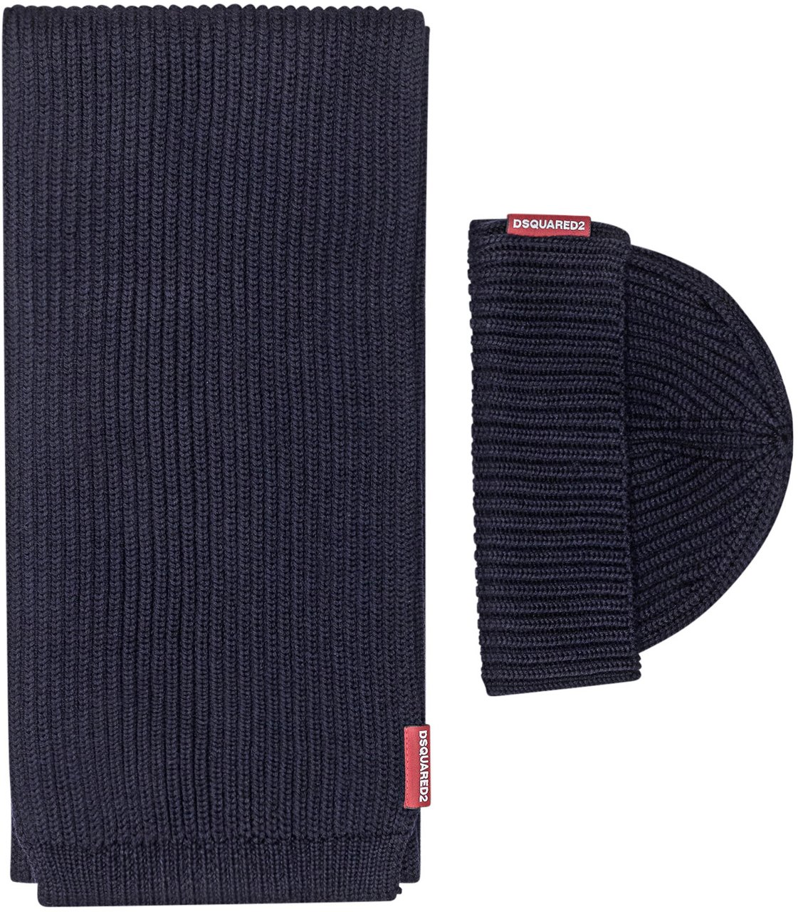 Dsquared2 Dsquared2 Set Cappello e Sciarpa Blu Blauw