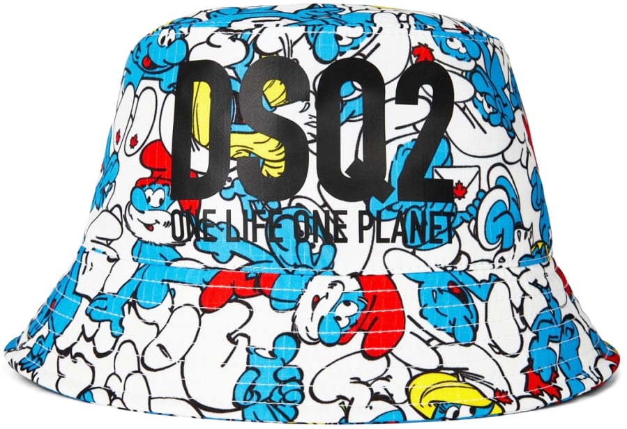 Dsquared2 Smurfs Logo Bucket Hat Divers