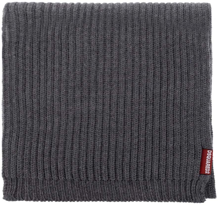 Dsquared2 Warmy Logo Tag Beanie And Scarf Set Grijs