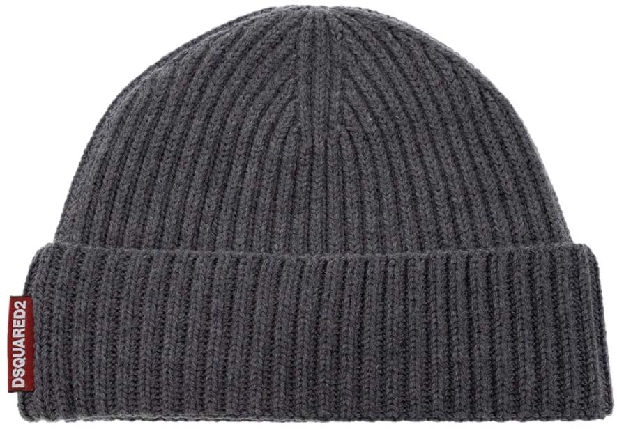 Dsquared2 Warmy Logo Tag Beanie And Scarf Set Grijs