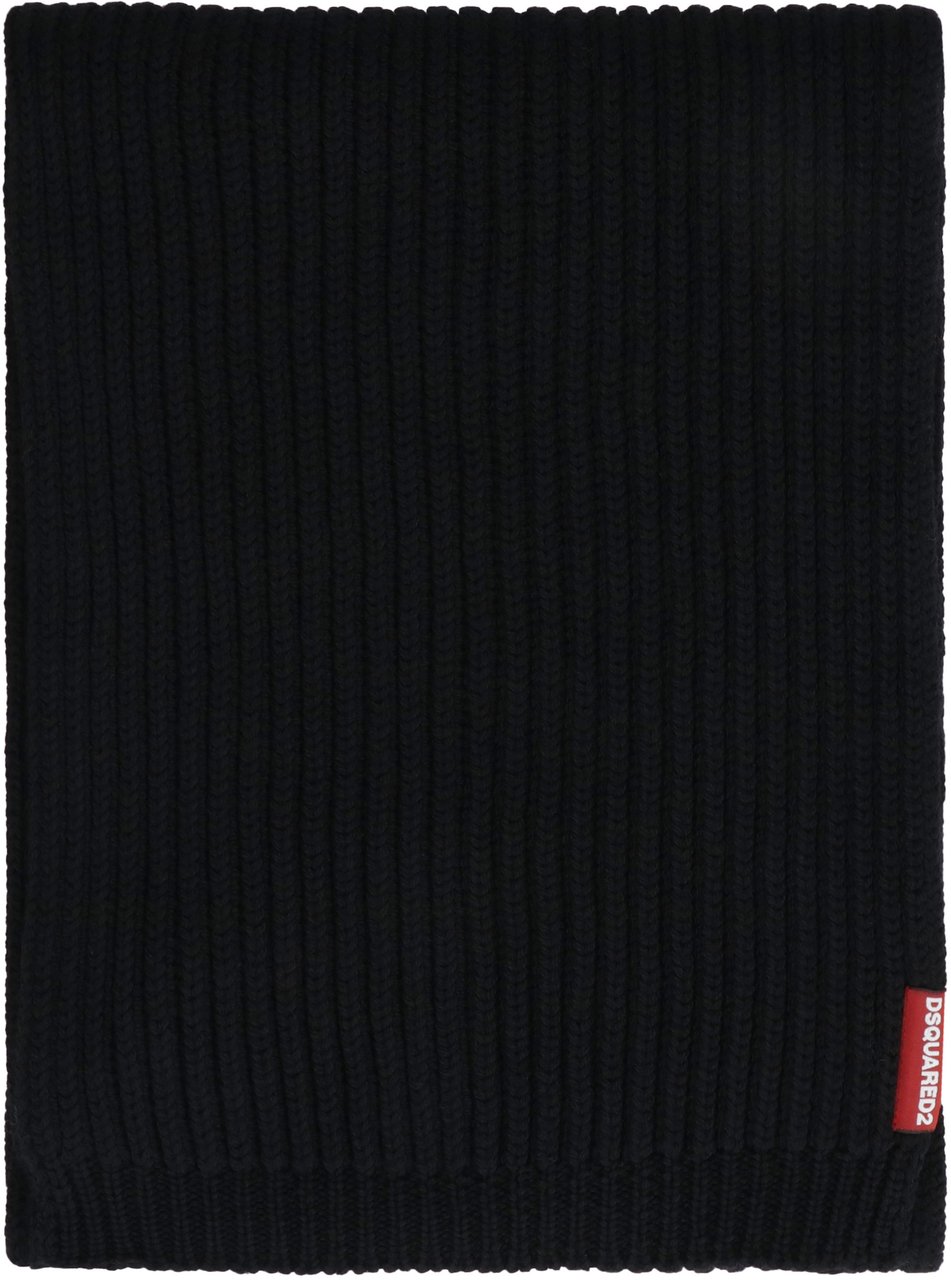 Dsquared2 Hat and scarf set Zwart