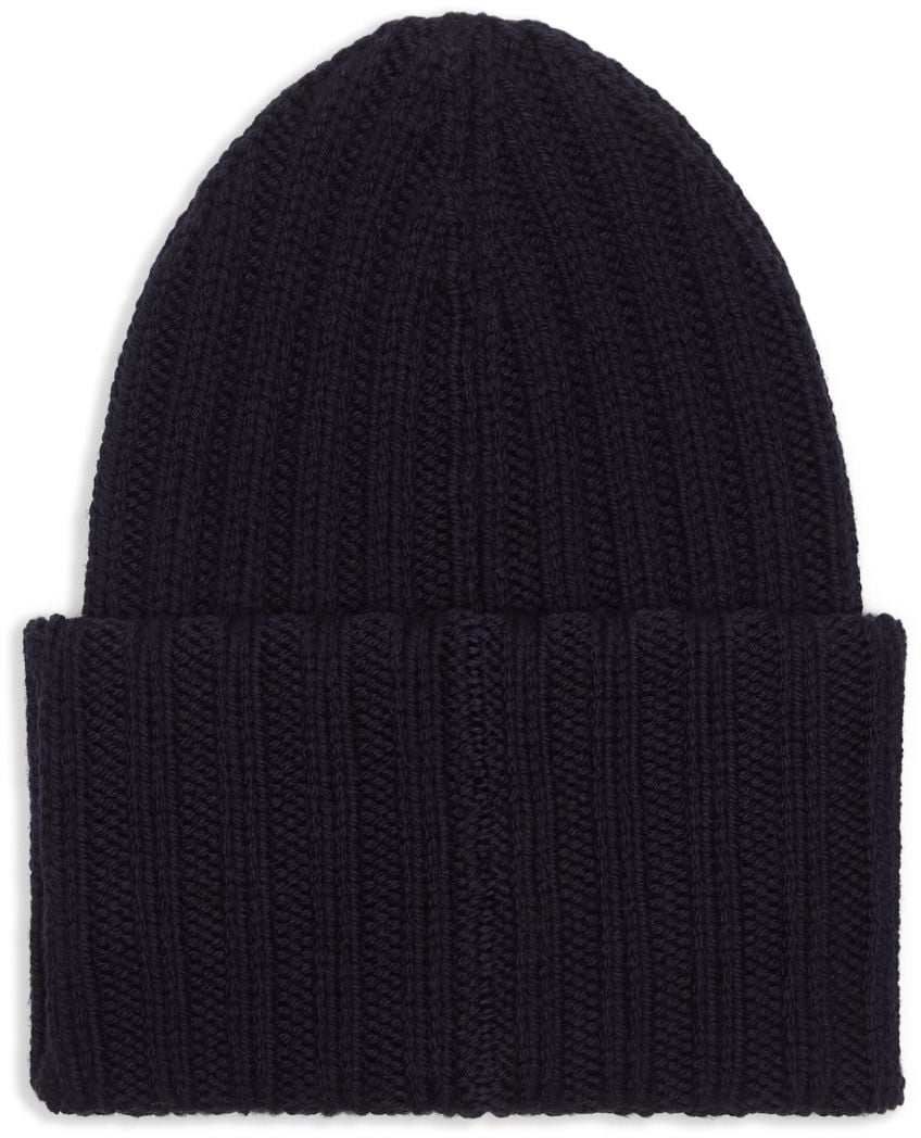 Dsquared2 Ribbed Black Knit Hat Zwart