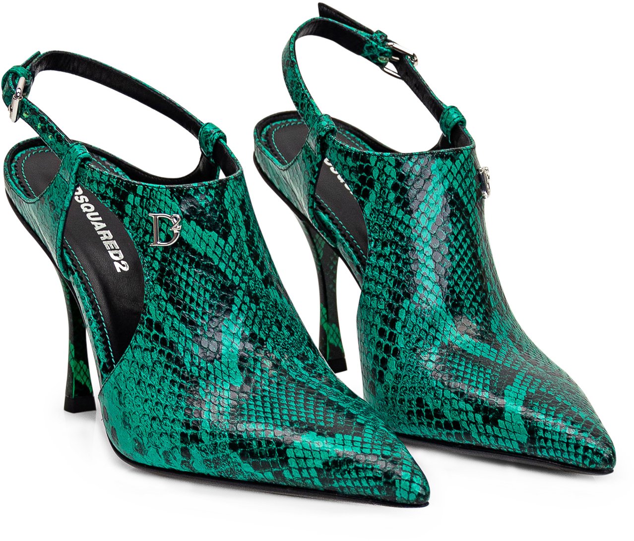 Dsquared2 Décolleté Slingback Pitonata Groen
