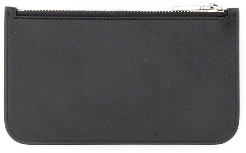 Dsquared2 Rectangular Leather Pouch Grijs