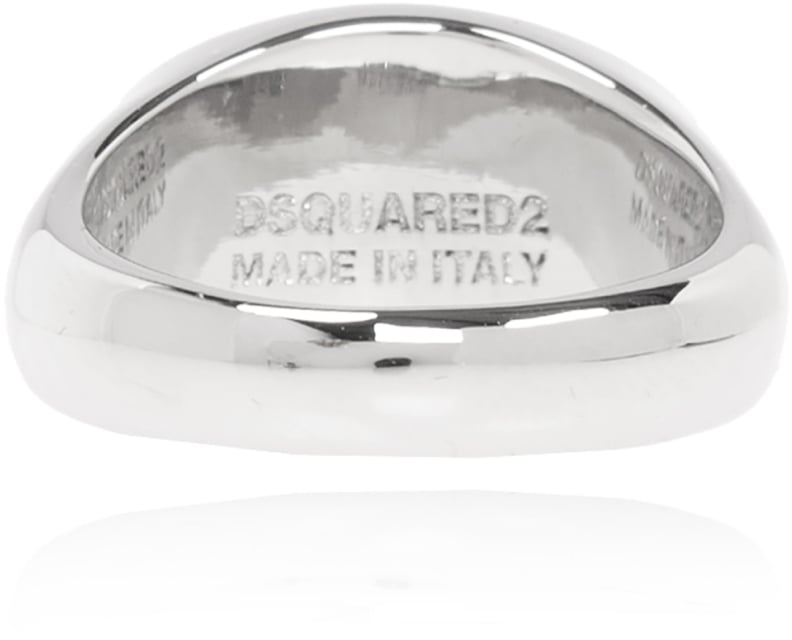 Dsquared2 D2 Tag Ceresio 9 Logo Ring Zilver