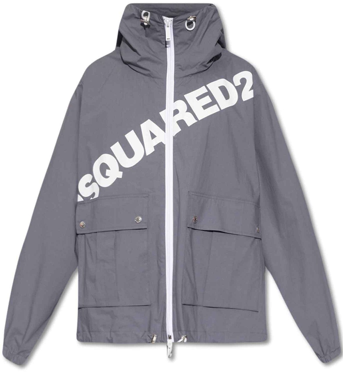 Dsquared2 Dsquared2 Logo Hooded Windbreaker Grijs