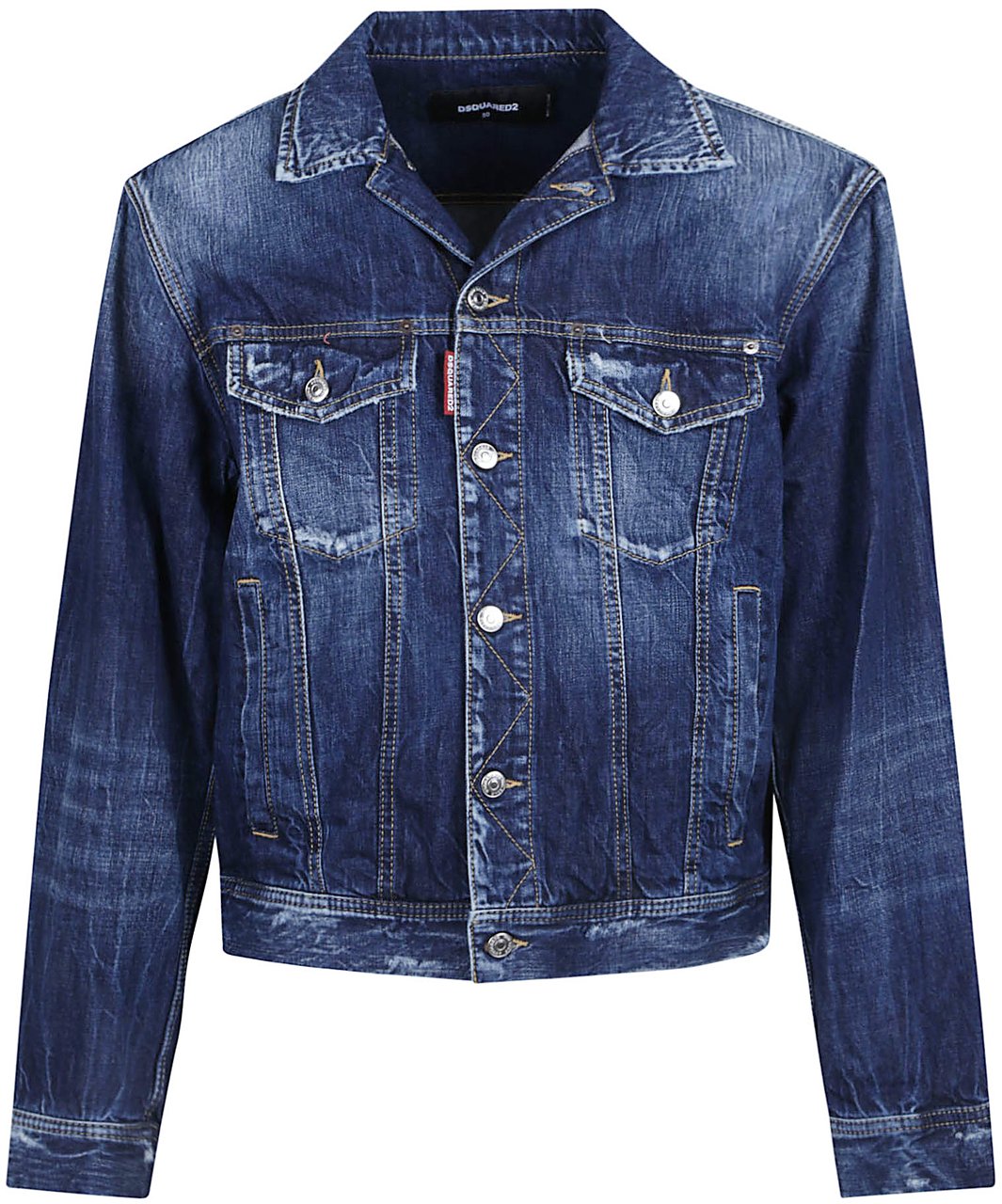 Dsquared2 Be Cool Be Nice Wash L.a. Jacket Blue Blauw