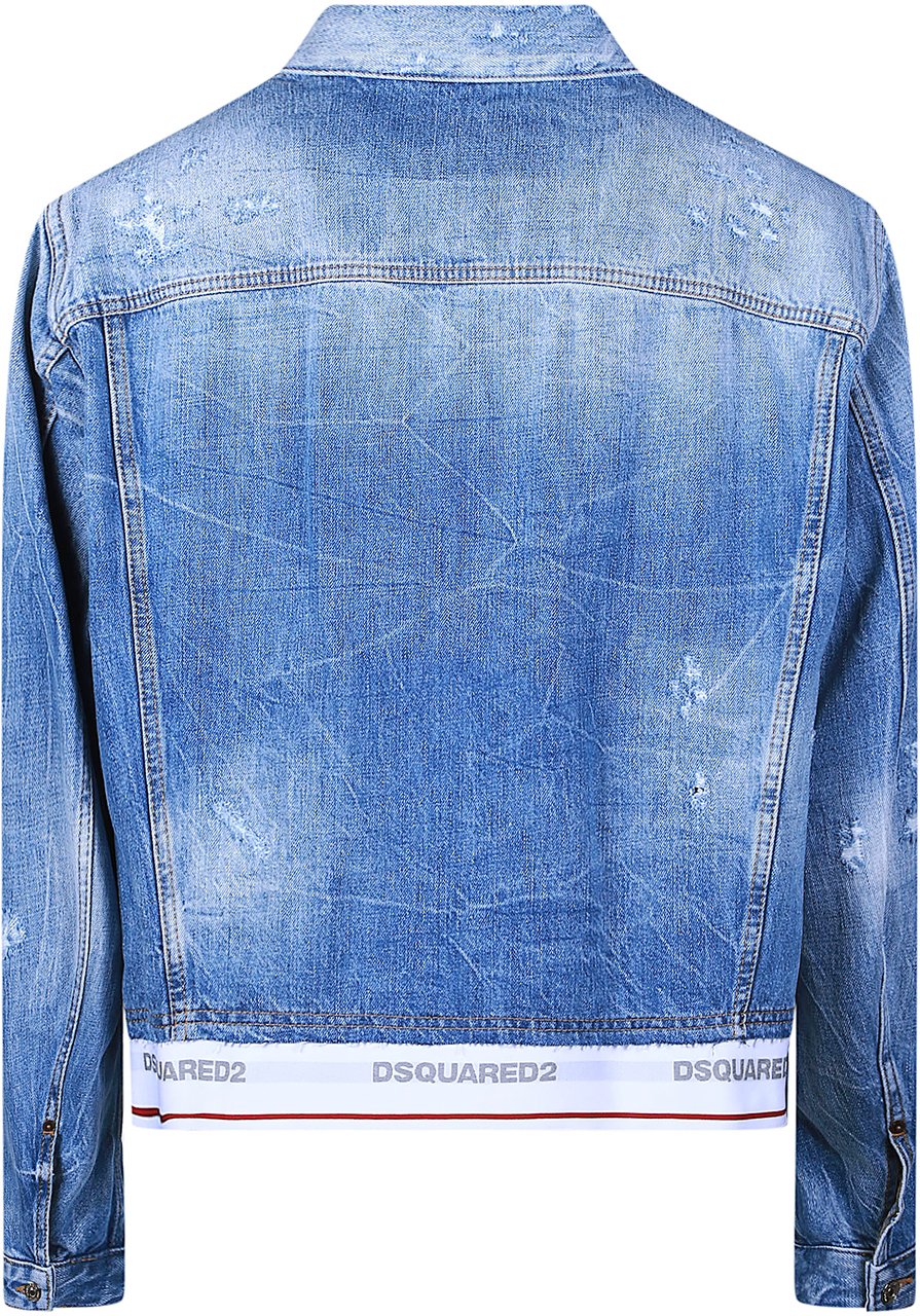 Dsquared2 Over Jean Jacket Blue Blauw