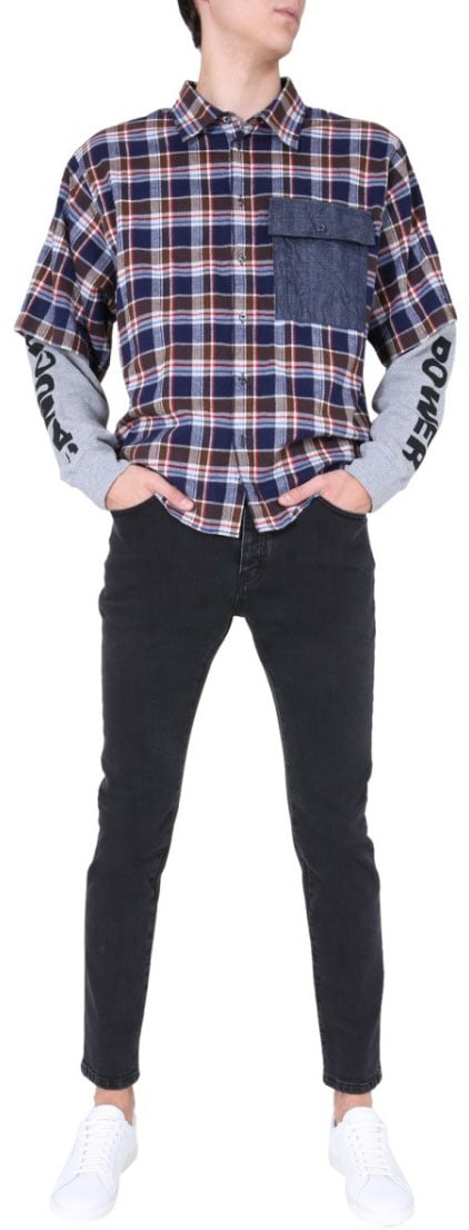 Dsquared2 Double-Sleeve Casual Shirt With Classic Collar Grijs