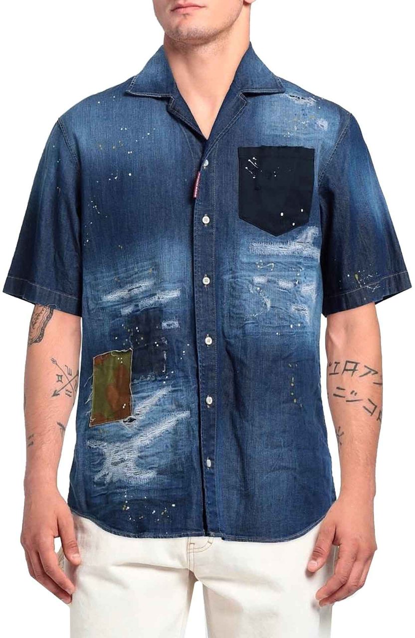 Dsquared2 Dsquared2 Denim Shirt Blauw
