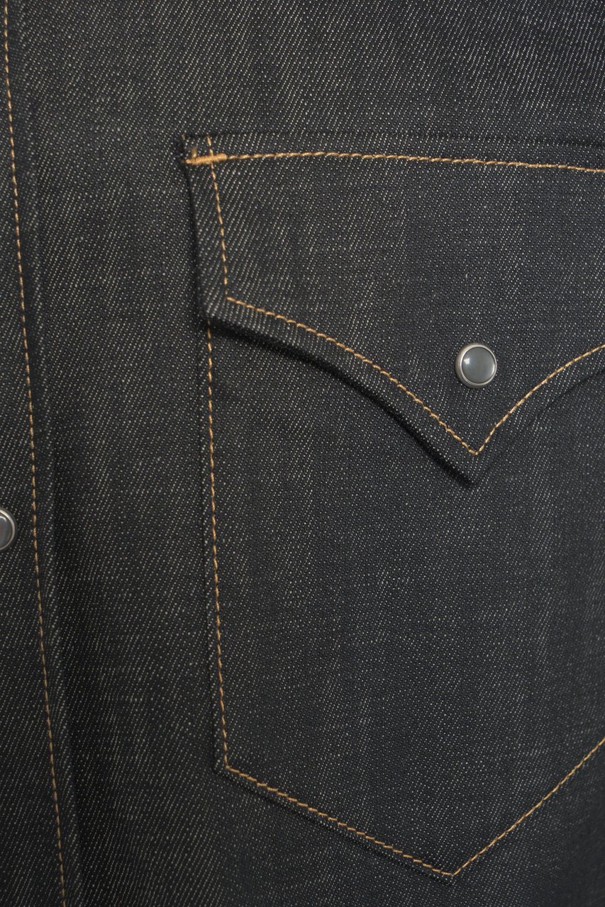 Dsquared2 Denim western shirt Zwart