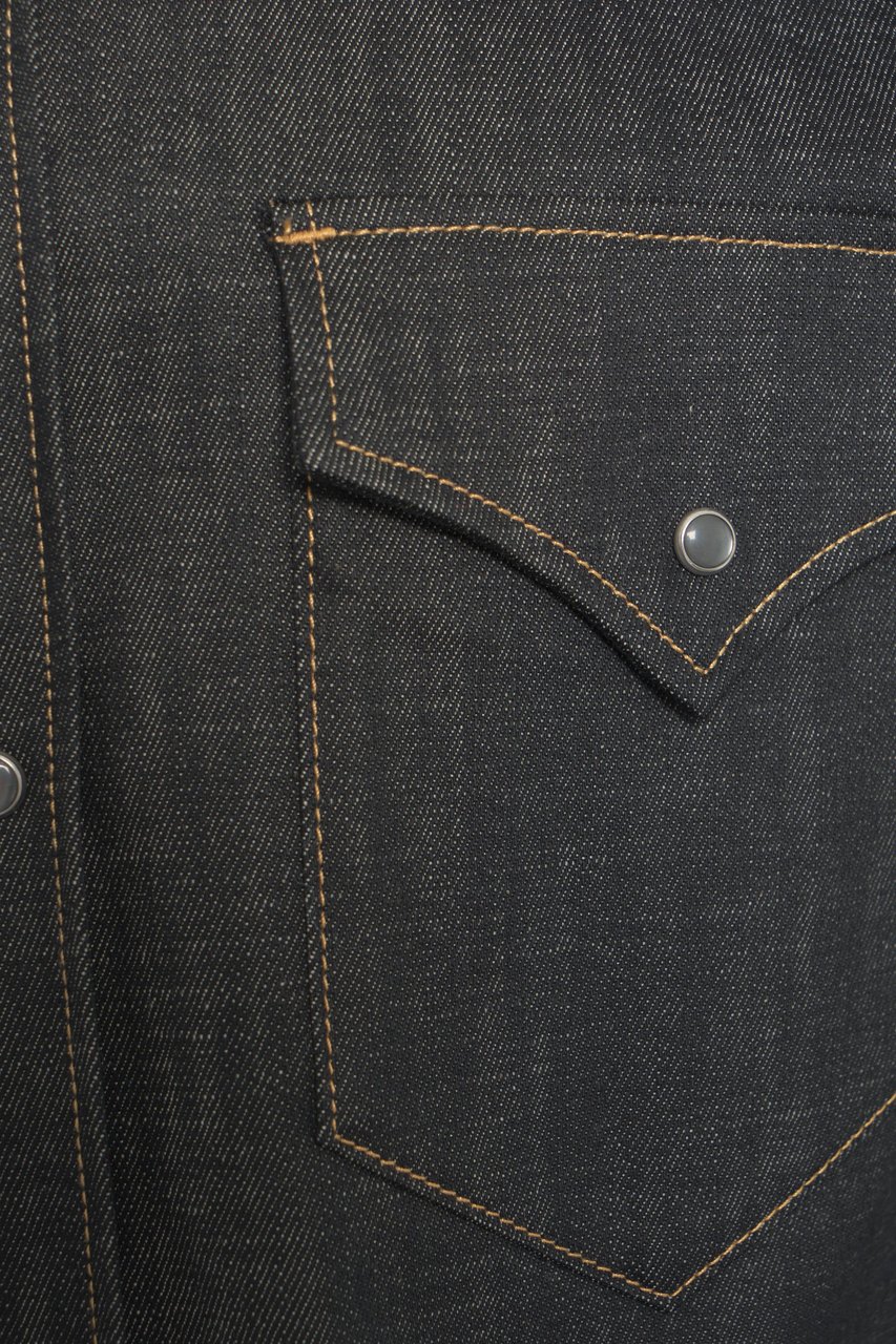 Dsquared2 Camicia western in denim Zwart