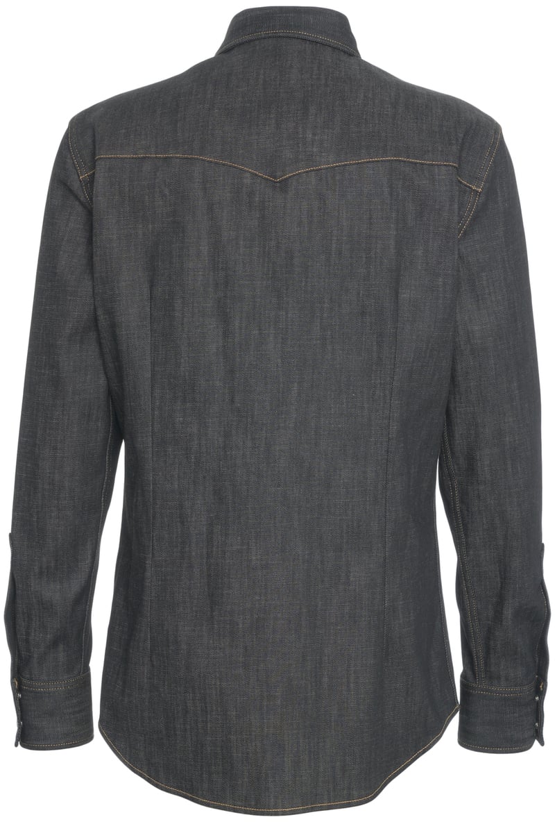 Dsquared2 Camicia western in denim Zwart
