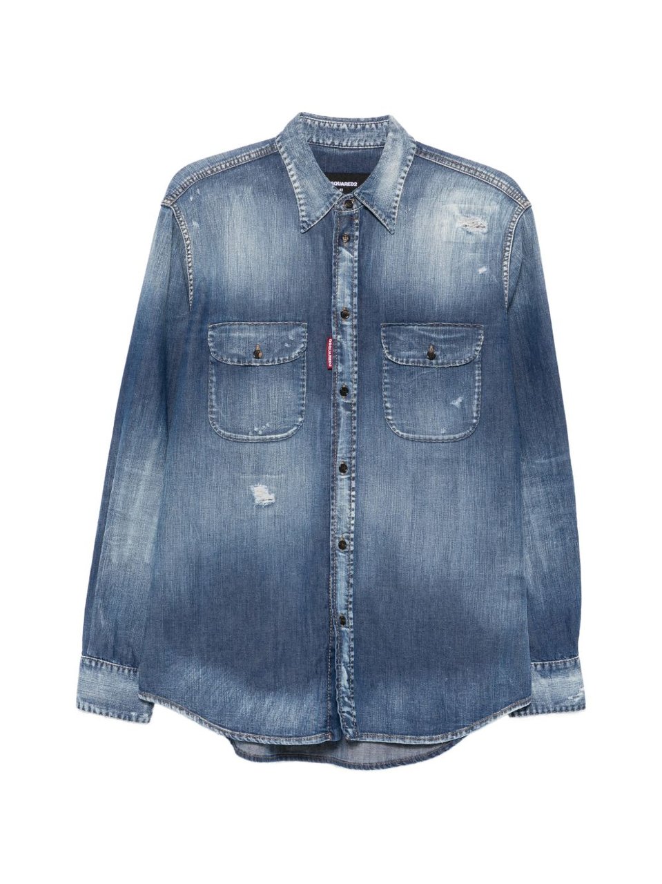 Dsquared2 Shirts Denim Blauw