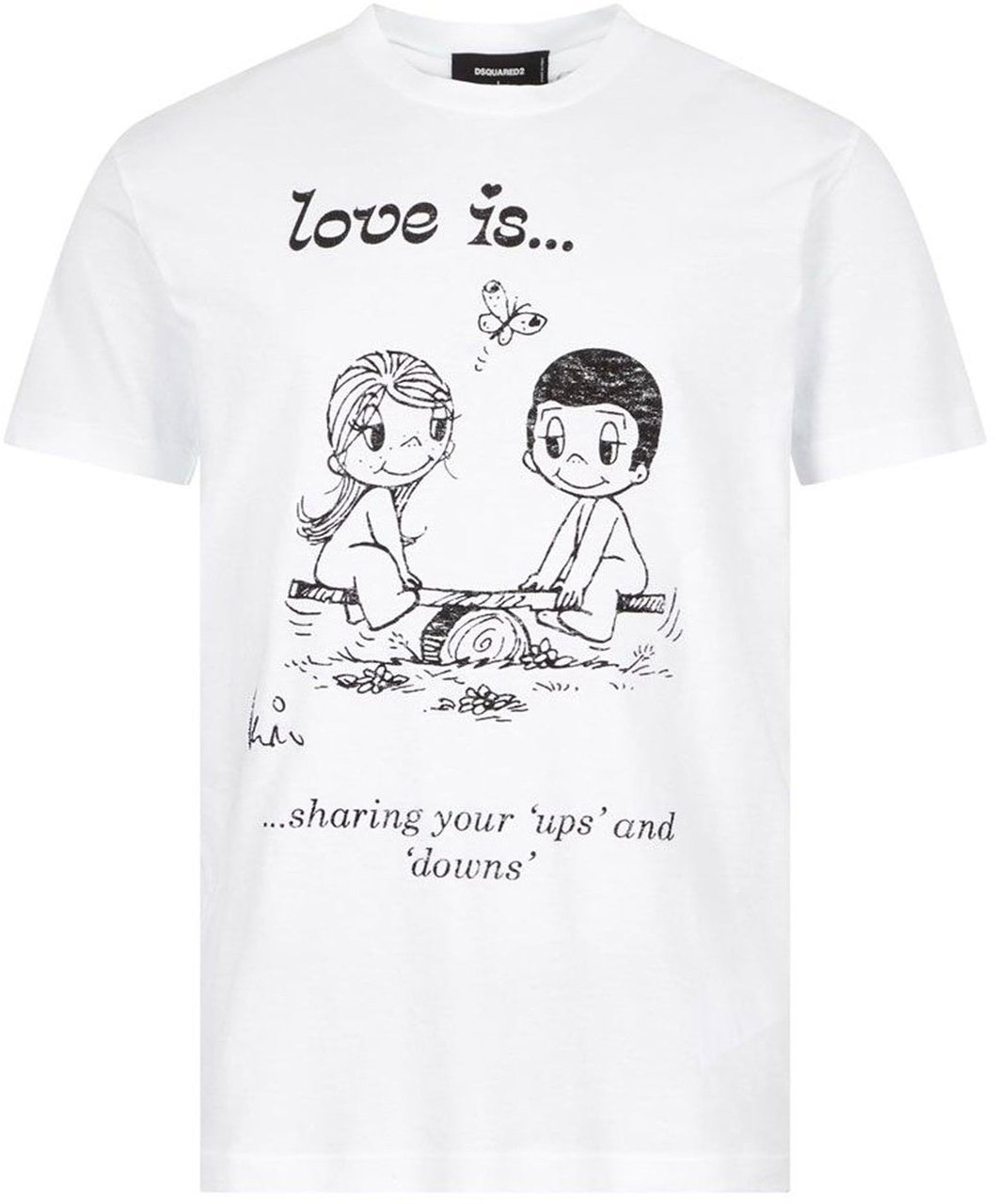 Dsquared2 CERCARE ?? DIFETTO-Dsquared2 Cotton T-Shirt Wit