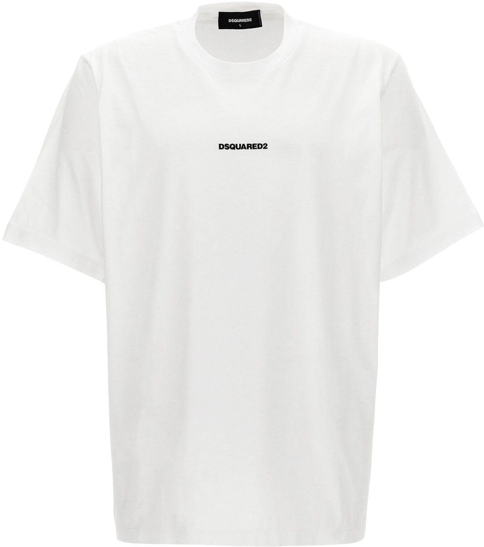 Dsquared2 Slouch Fit Logo T-shirt Wit