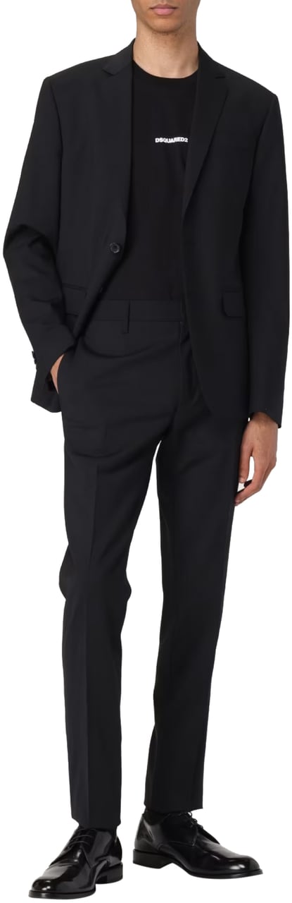 Dsquared2 Slouch Fit Logo T-shirt Zwart