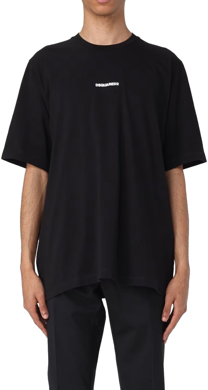 Dsquared2 Slouch Fit Logo T-shirt Zwart