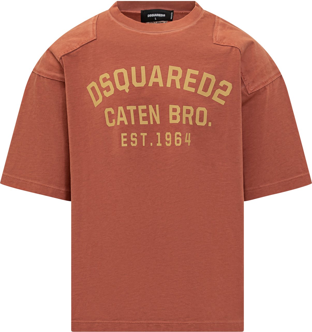 Dsquared2 T-Shirt Logo Caten Bro Dsquared2 Oranje