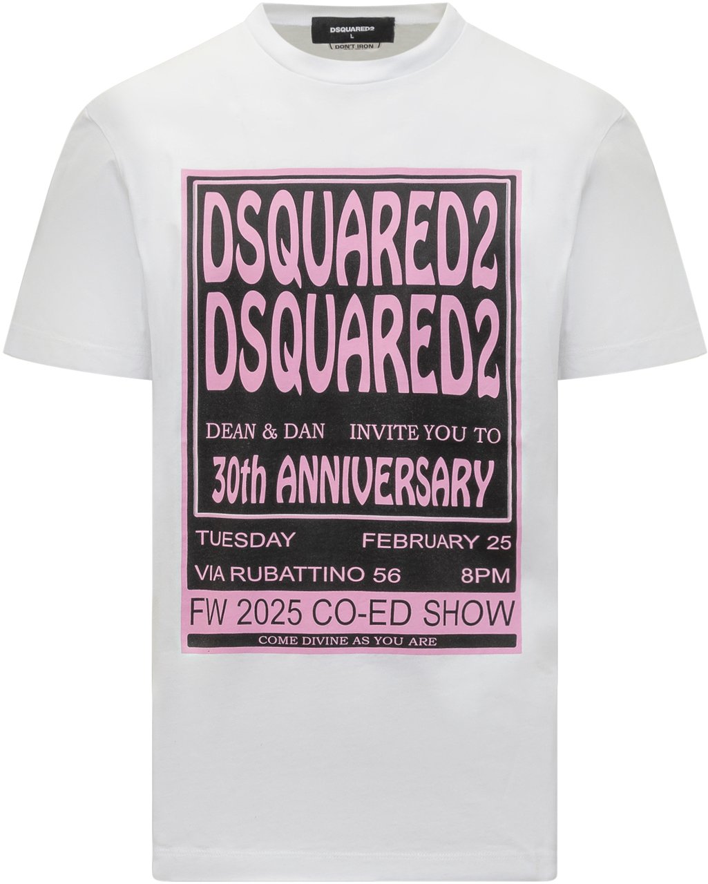 Dsquared2 Dsquared2 T-Shirt Bianca Logo Anniversary Wit