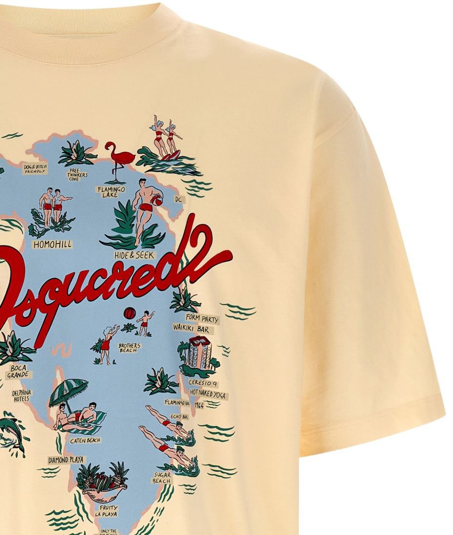 Dsquared2 T-Shirts And Polos Beige Beige