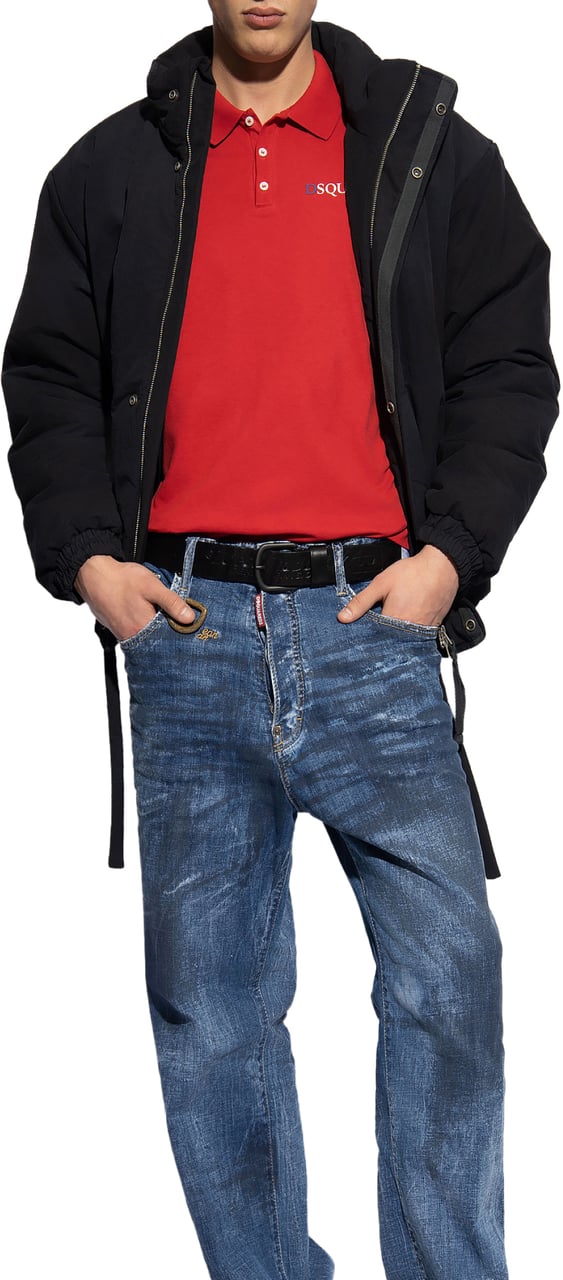 Dsquared2 Tennis Fit Logo Polo Shirt Rood