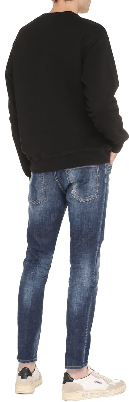 Dsquared2 Logo detail cotton sweatshirt Zwart