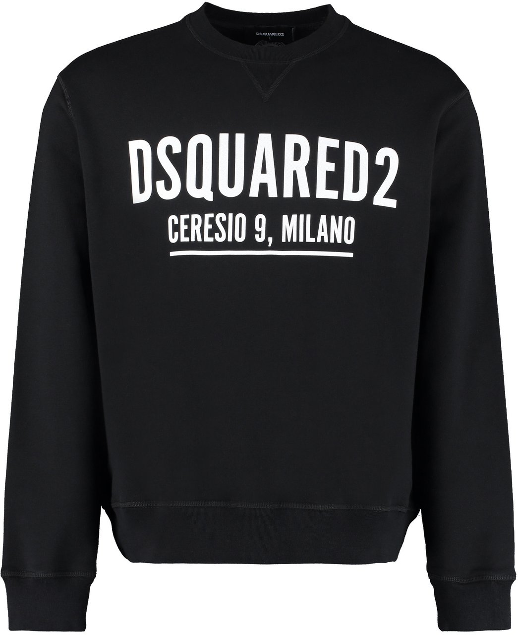Dsquared2 Logo detail cotton sweatshirt Zwart