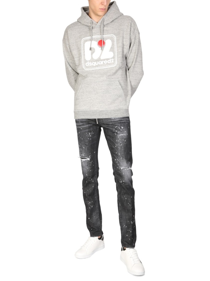 Dsquared2 Camo Patch Herca Anorak Sweatshirt Wit