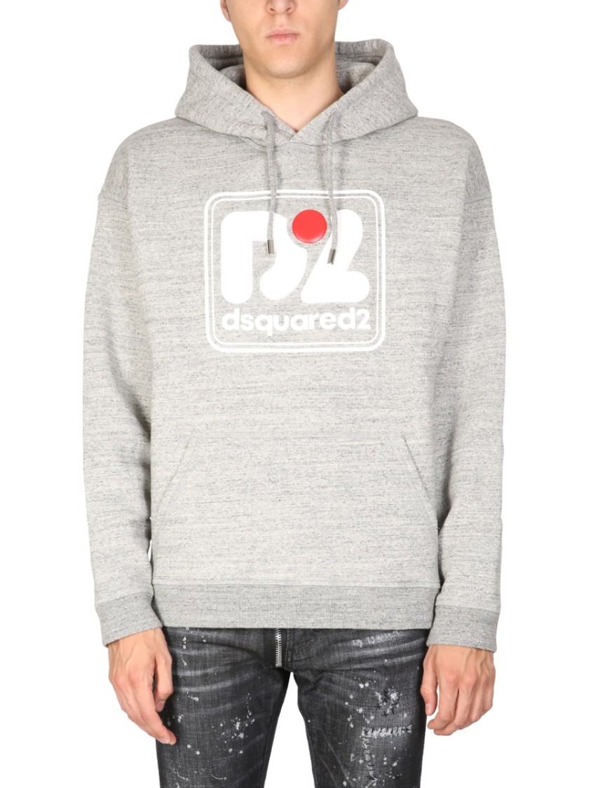 Dsquared2 Camo Patch Herca Anorak Sweatshirt Wit