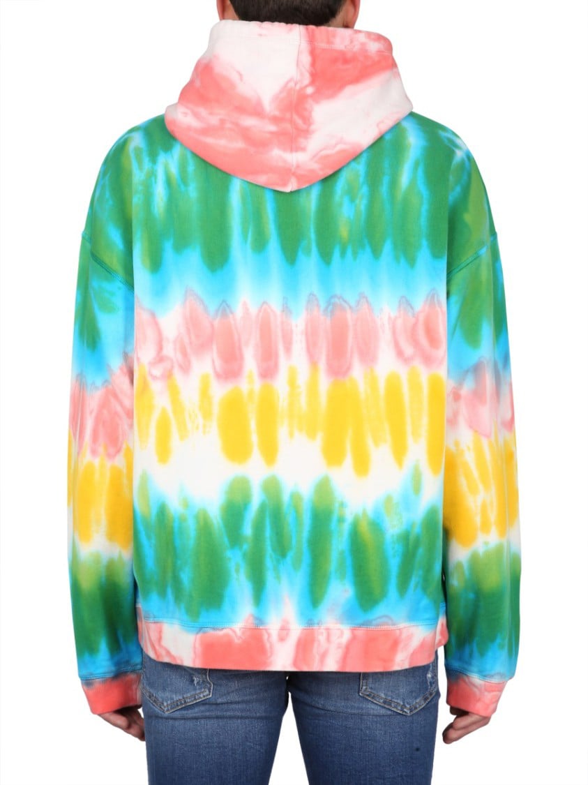 Dsquared2 Tie-Dye Hoodie With Striking Logo Design Divers