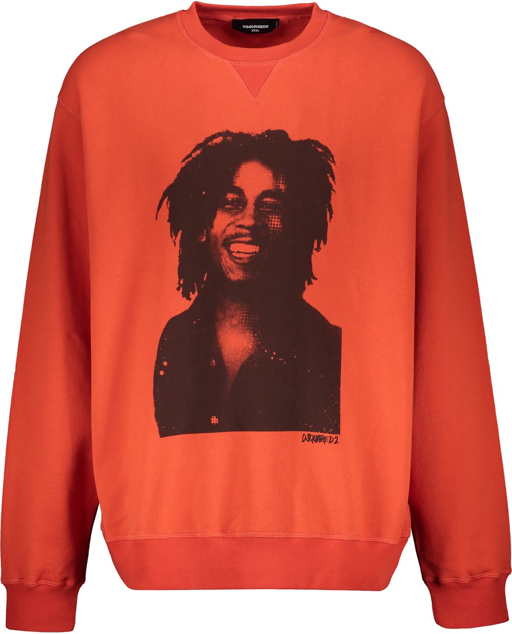 Dsquared2 Printed cotton sweatshirt Oranje
