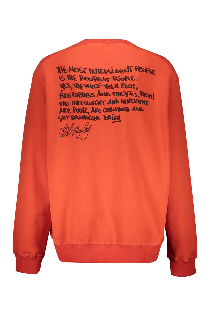 Dsquared2 Printed cotton sweatshirt Oranje