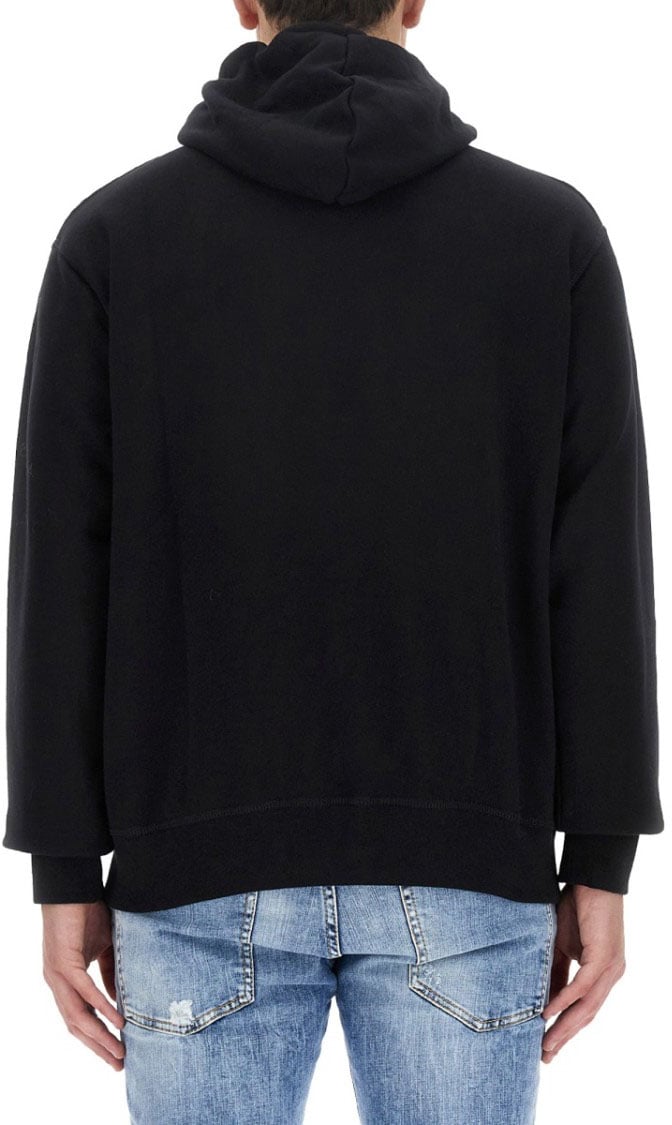 Dsquared2 Relaxed Fit Black Sweatshirt Zwart