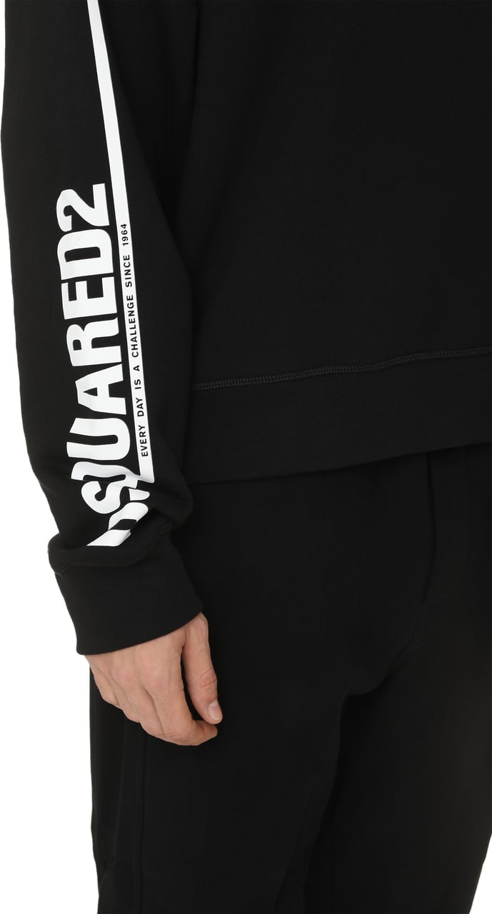 Dsquared2 Cotton hoodie Zwart