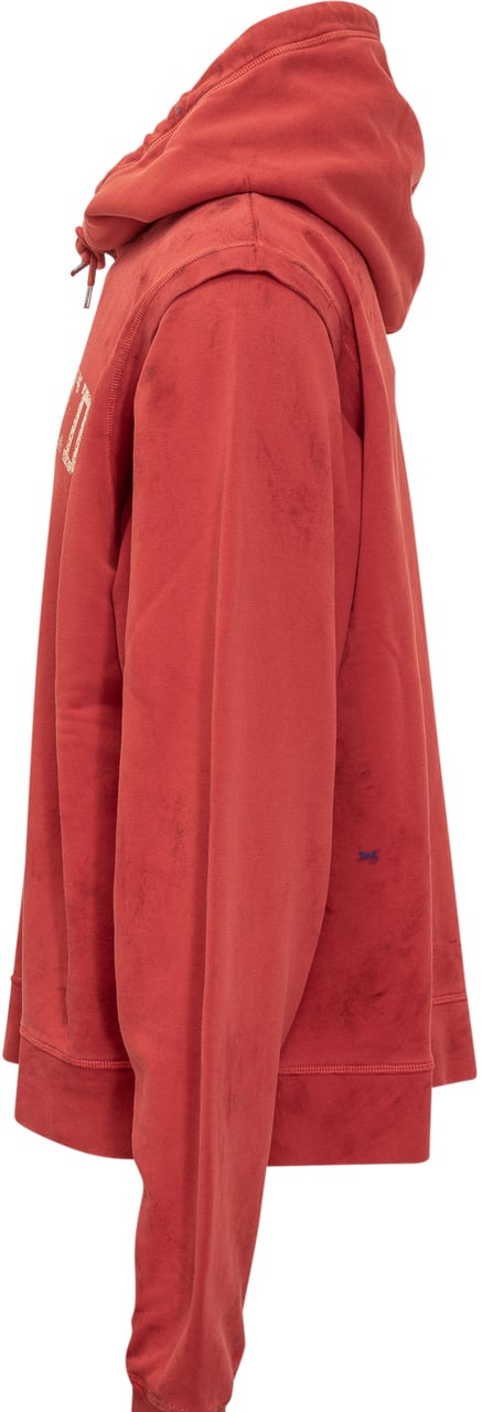 Dsquared2 Dsquared2 Felpa Rossa con Cappuccio e Stampa Logo Rood
