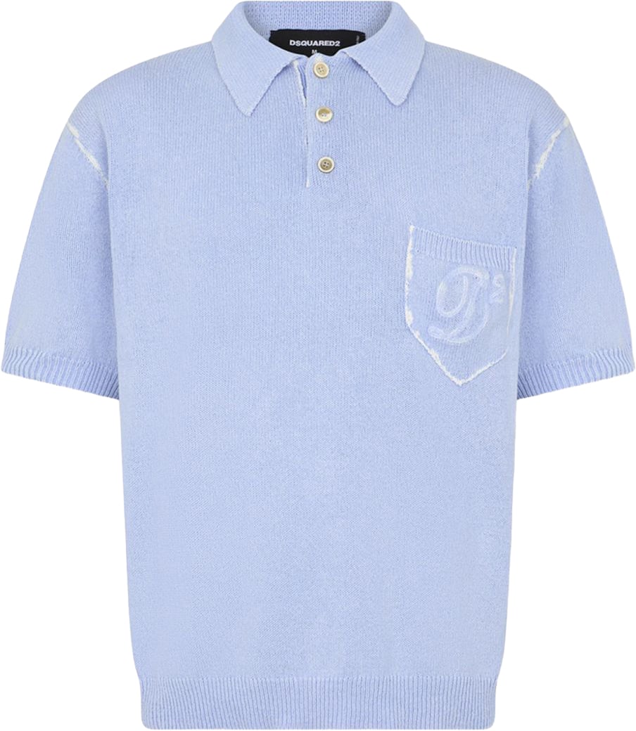 Dsquared2 T-Shirts And Polos Blue Lichtblauw