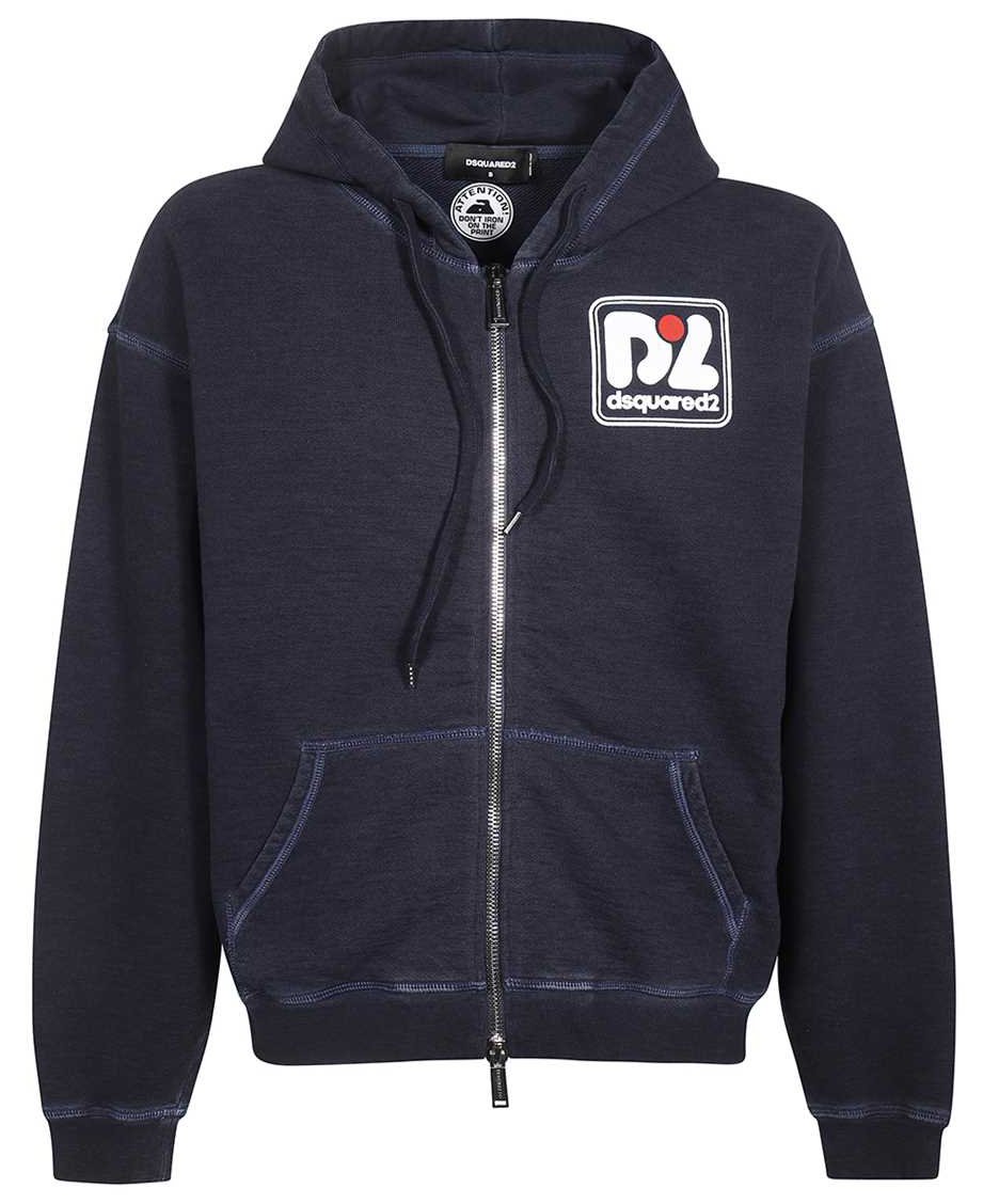Dsquared2 Full zip hoodie Blauw