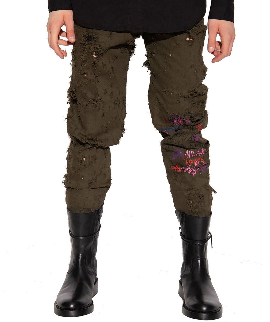 Dsquared2 Dsquared2 ‘Aviator’ Relaxed-Fitting Trousers Groen