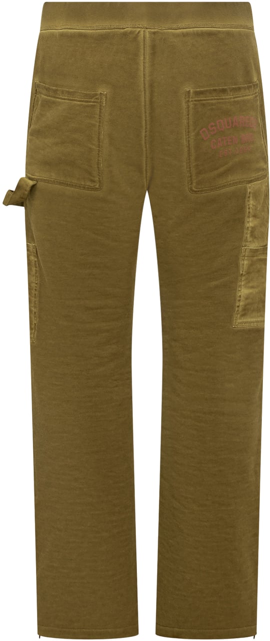 Dsquared2 Barrow Pantaloni Cargo Marroni in Velluto Bruin