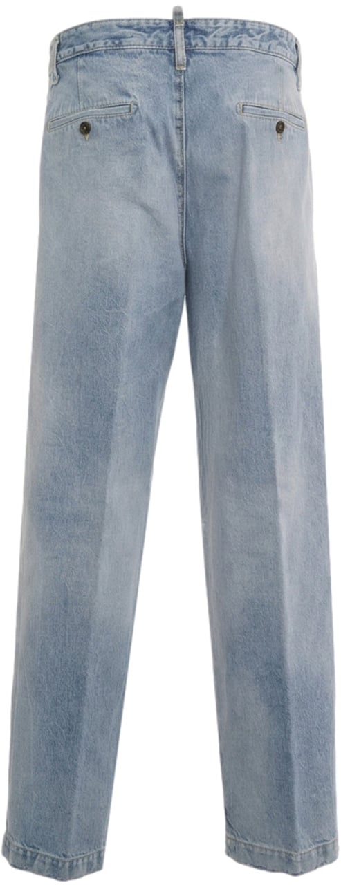 Dsquared2 Loose fit jeans 'One Pleat' Blauw