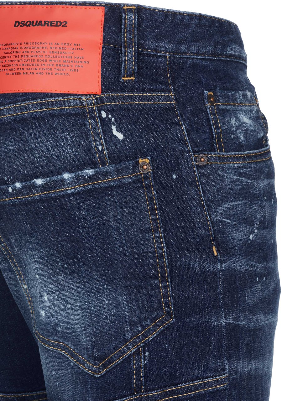 Dsquared2 Tidy Biker Jeans blau Blauw