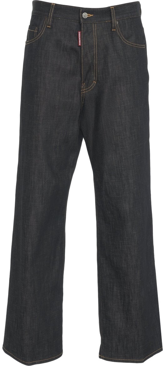 Dsquared2 Wide leg jeans 'Loose' Zwart