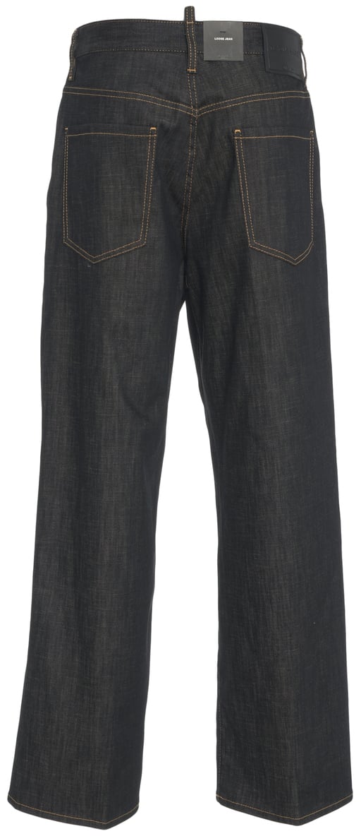 Dsquared2 Jeans wide leg 'Loose' Zwart