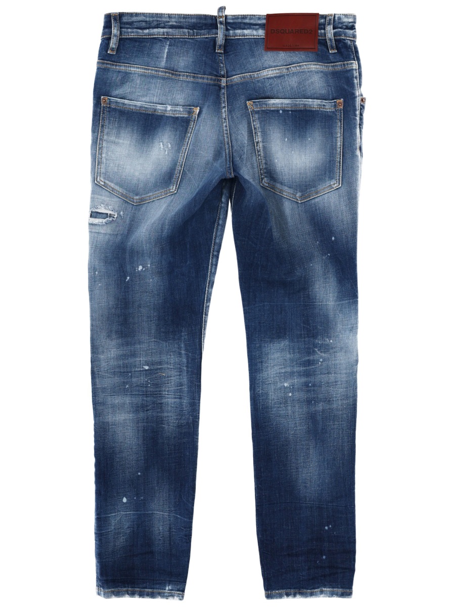 Dsquared2 Belvira Medium Blue Distressed Jeans Blauw